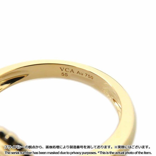 ヴァンクリーフ&アーペル リング ヴィンテージ アルハンブラ リング ギヨシェ K18YG リングサイズ52 VCARP61355/VCARP61300 指輪