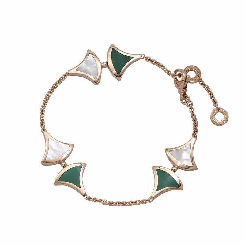 ブルガリ ブレスレット ディーヴァドリーム ブレスレット SM マラカイト/マザーオブパール K18PG 352605 BVLGARI