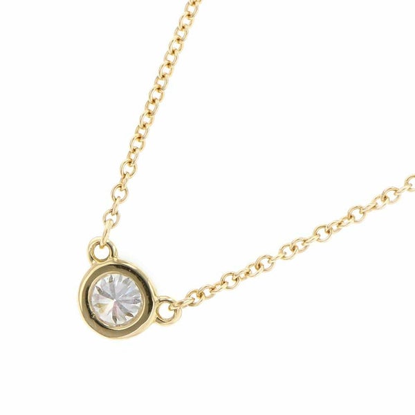 ティファニー ネックレス エルサ・ペレッティ バイザヤード シングル ダイヤモンド ペンダント 0.12ct K18YG 60017889 Tiffany&Co.