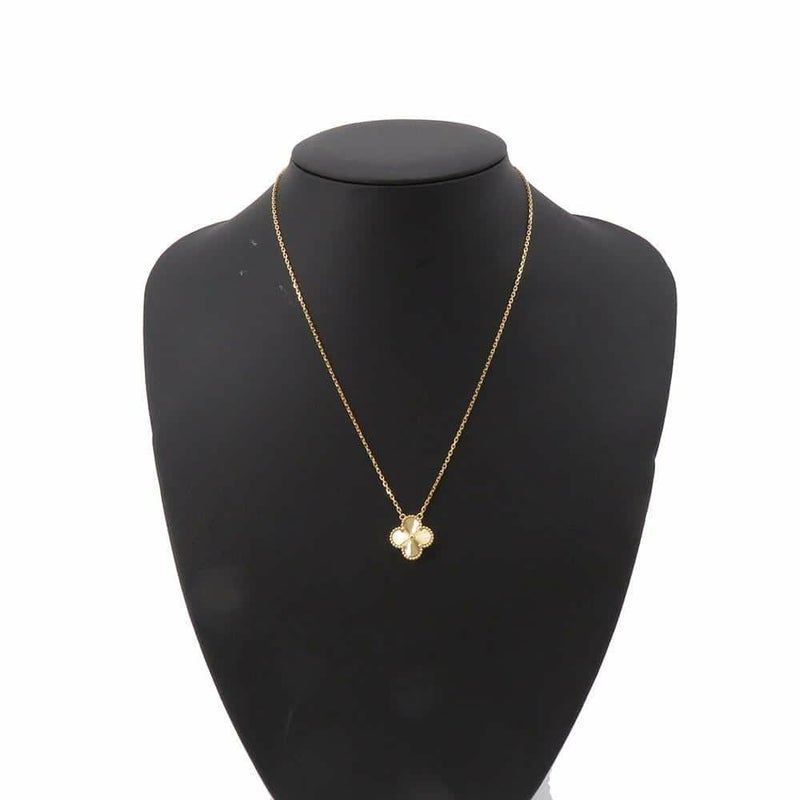 ヴァンクリーフ&アーペル ネックレス ヴィンテージ アルハンブラ ペンダント ギヨシェ K18YGイエローゴールド VCARP4KL00