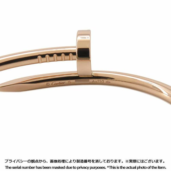 カルティエ ブレスレット ジュストアンクル クラッシックモデル K18PGピンクゴールド サイズ15 B6048115 Cartier jewelry