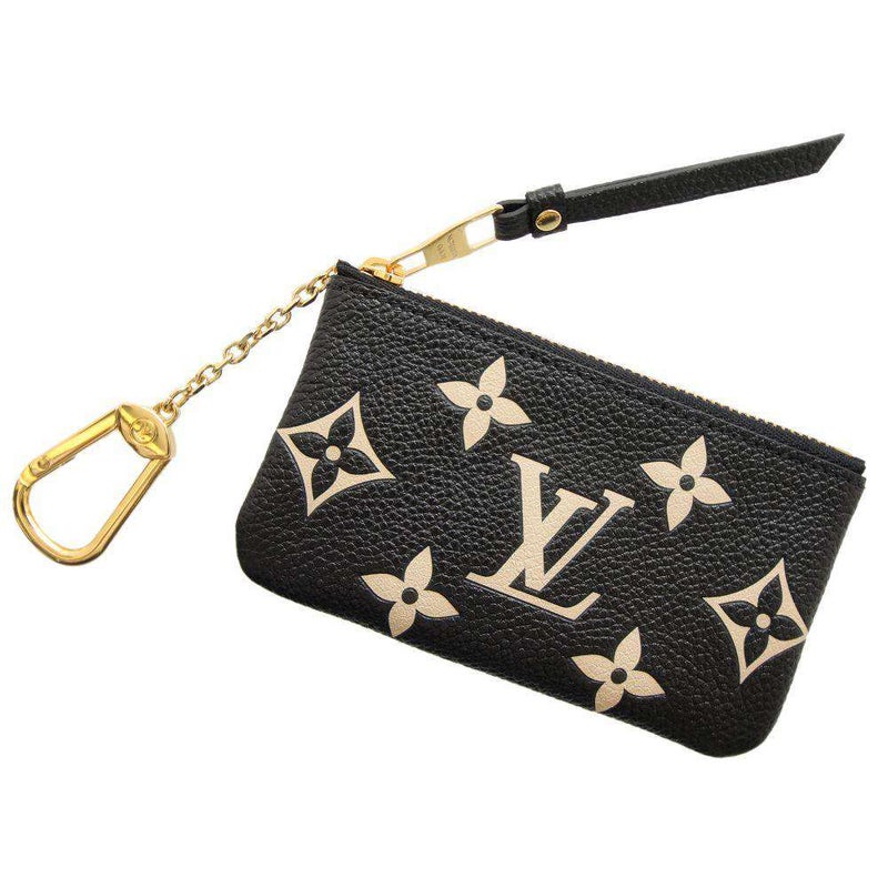 ルイヴィトン コインケース モノグラム・アンプラント カード＆キーケース ポシェット・クレ M80885 LOUIS VUITTON 黒/ベージュ