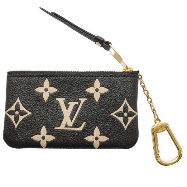 ルイヴィトン コインケース モノグラム・アンプラント カード＆キーケース ポシェット・クレ M80885 LOUIS VUITTON 黒/ベージュ