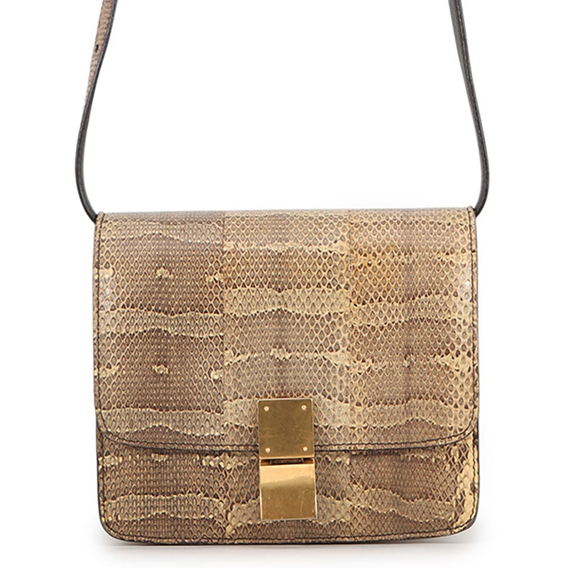 セリーヌ ショルダーバッグ クラシックボックス スモール パイソン CELINE