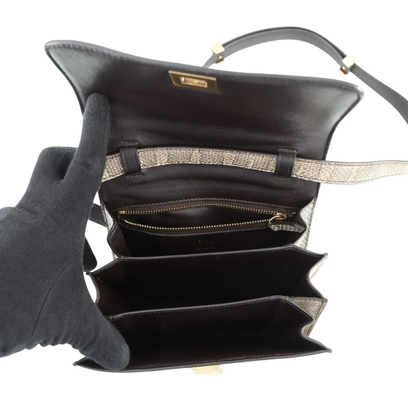 セリーヌ ショルダーバッグ クラシックボックス スモール パイソン CELINE