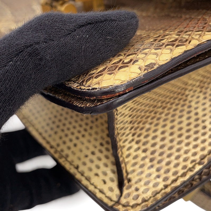 セリーヌ ショルダーバッグ クラシックボックス スモール パイソン CELINE