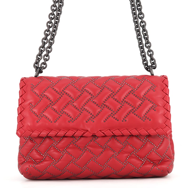 ボッテガヴェネタ チェーンショルダーバッグ オリンピア スタッズ レザー 386498 BOTTEGA VENETA
