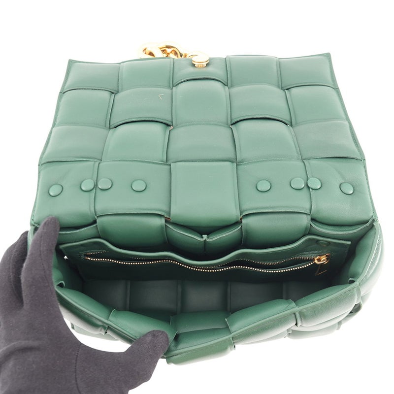 ボッテガヴェネタ チェーンショルダーバッグ パデッド マキシイントレチャート チェーンカセット レザー 631421 2way