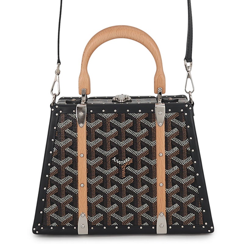 ゴヤール ハンドバッグ サイゴン ミニトランクバッグ PVC ウッド SAIMA3MINTY01CL01P GOYARD 黒 2way