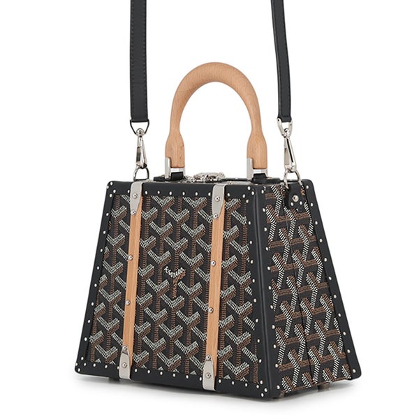 ゴヤール ハンドバッグ サイゴン ミニトランクバッグ PVC ウッド SAIMA3MINTY01CL01P GOYARD 黒 2way