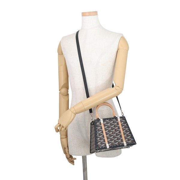 ゴヤール ハンドバッグ サイゴン ミニトランクバッグ PVC ウッド SAIMA3MINTY01CL01P GOYARD 黒 2way