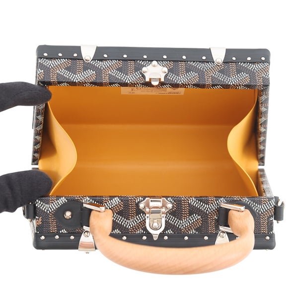 ゴヤール ハンドバッグ サイゴン ミニトランクバッグ PVC ウッド SAIMA3MINTY01CL01P GOYARD 黒 2way