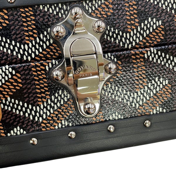 ゴヤール ハンドバッグ サイゴン ミニトランクバッグ PVC ウッド SAIMA3MINTY01CL01P GOYARD 黒 2way