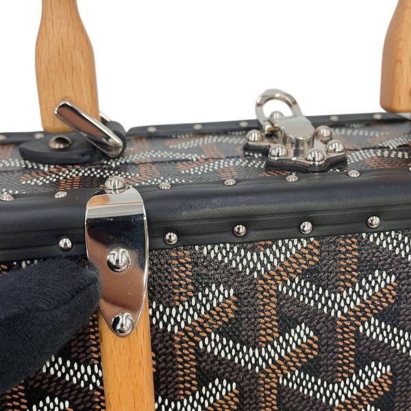 ゴヤール ハンドバッグ サイゴン ミニトランクバッグ PVC ウッド SAIMA3MINTY01CL01P GOYARD 黒 2way