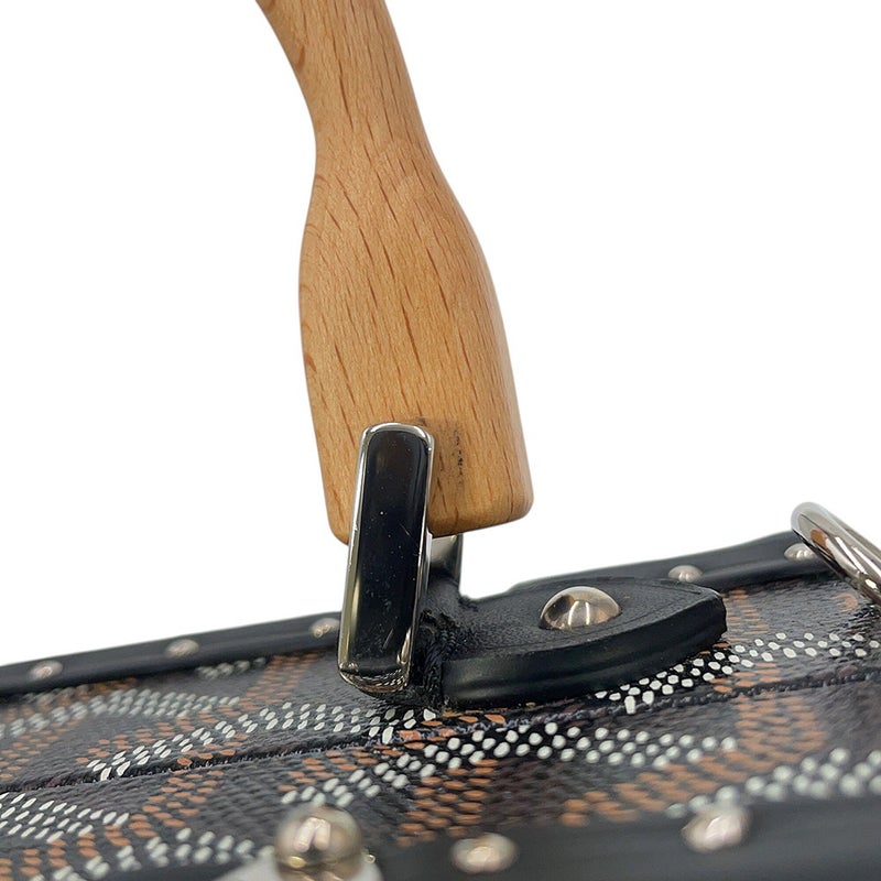 ゴヤール ハンドバッグ サイゴン ミニトランクバッグ PVC ウッド SAIMA3MINTY01CL01P GOYARD 黒 2way