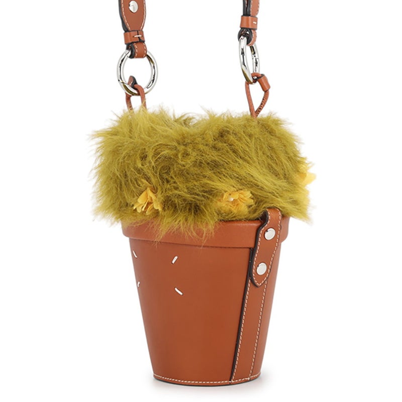 メゾンマルジェラ ショルダーバッグ ファイヤー ミニ 植木鉢モチーフ バケットバッグ レザー SB3WG0043 Maison Margiela