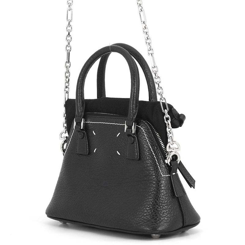 メゾンマルジェラ ハンドバッグ 5AC マイクロ カーフレザー キャンバス S56WG0081 Maison Margiela 2WAY 黒