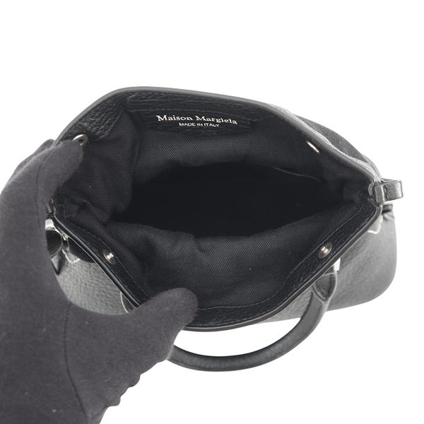 メゾンマルジェラ ハンドバッグ 5AC マイクロ カーフレザー キャンバス S56WG0081 Maison Margiela 2WAY 黒