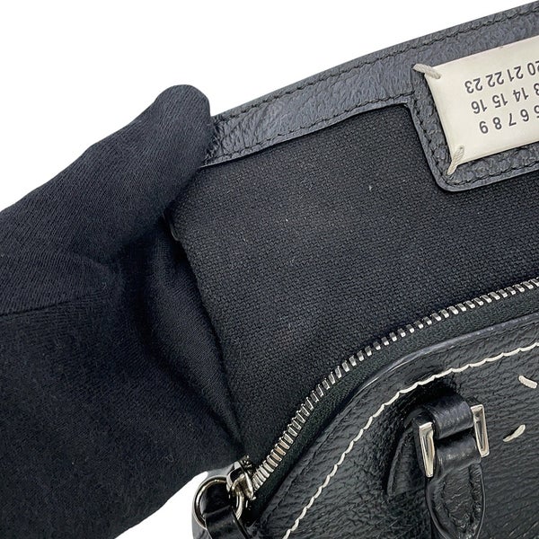メゾンマルジェラ ハンドバッグ 5AC マイクロ カーフレザー キャンバス S56WG0081 Maison Margiela 2WAY 黒