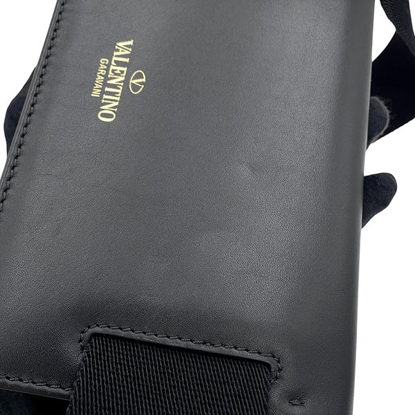 ヴァレンティノ・ガラヴァーニ ボディバッグ VLTNロゴ QW0B0C76DQM VALENTINO ベルトバッグ 黒