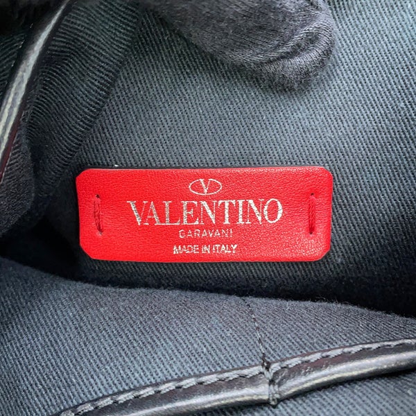 ヴァレンティノ・ガラヴァーニ リュック バックパック キャンバス レザー VALENTINO 黒