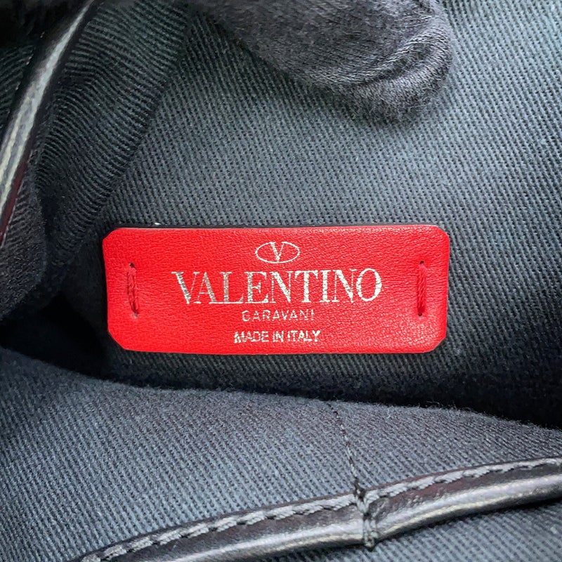 ヴァレンティノ・ガラヴァーニ リュック バックパック キャンバス レザー VALENTINO 黒