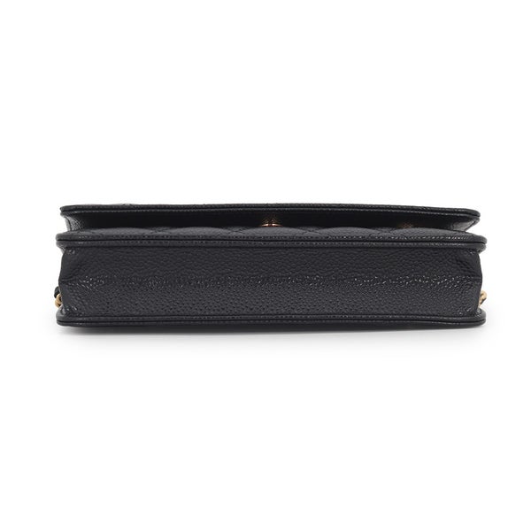 シャネル チェーンウォレット クラシック マトラッセ ココマーク キャビアスキン AP0250 CHANEL 財布 黒