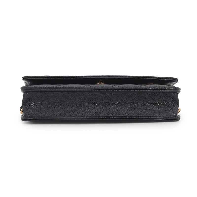 シャネル チェーンウォレット クラシック マトラッセ ココマーク キャビアスキン AP0250 CHANEL 財布 黒