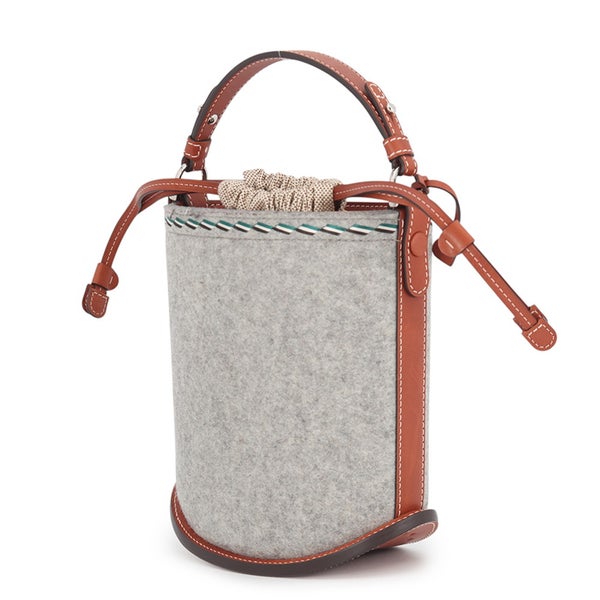 デルヴォー ハンドバッグ Pin パン ミニ フェルト レザー Delvaux デルボー