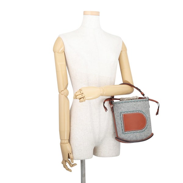デルヴォー ハンドバッグ Pin パン ミニ フェルト レザー Delvaux デルボー