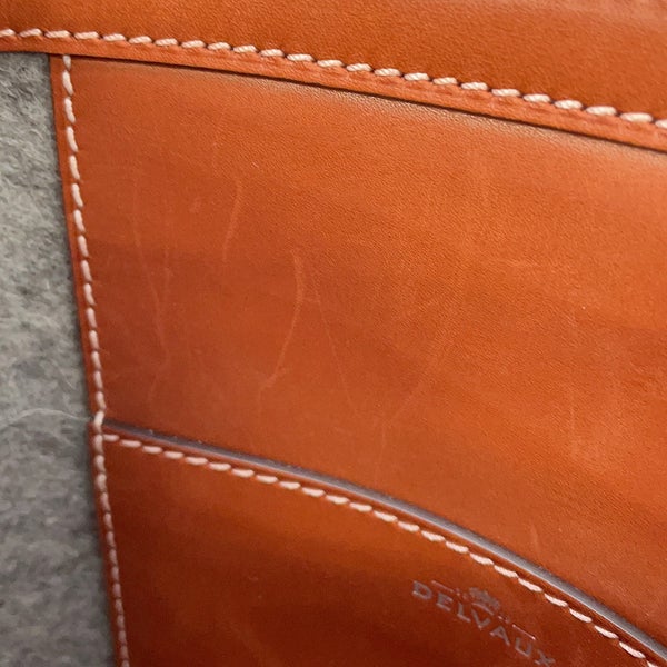 デルヴォー ハンドバッグ Pin パン ミニ フェルト レザー Delvaux デルボー
