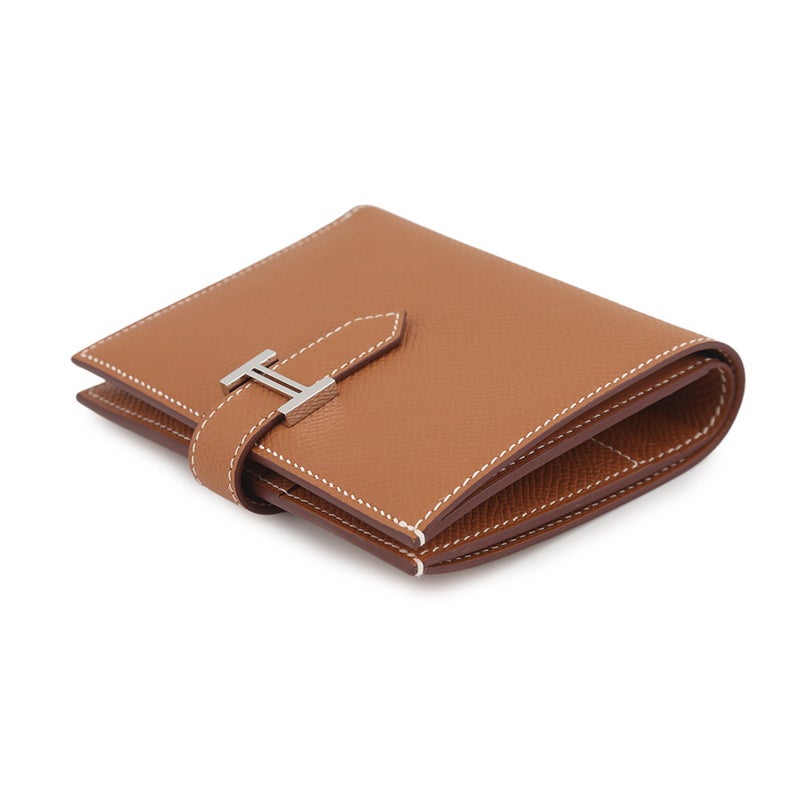 エルメス 二つ折り財布 ベアンコンパクト ゴールド/シルバー金具 エプソン G刻印