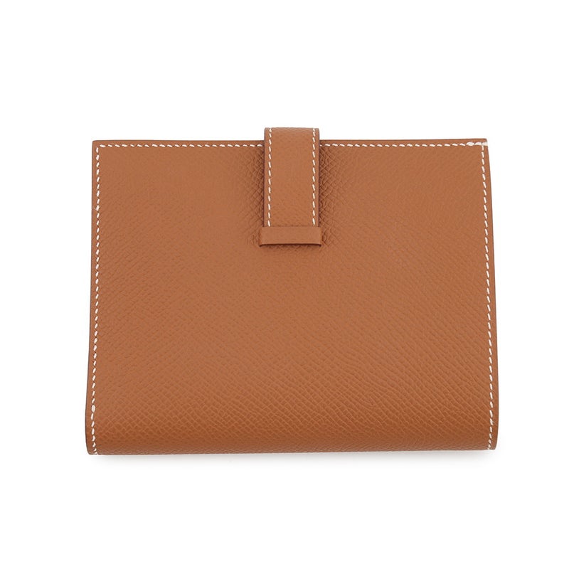 エルメス 二つ折り財布 ベアンコンパクト ゴールド/シルバー金具 エプソン G刻印