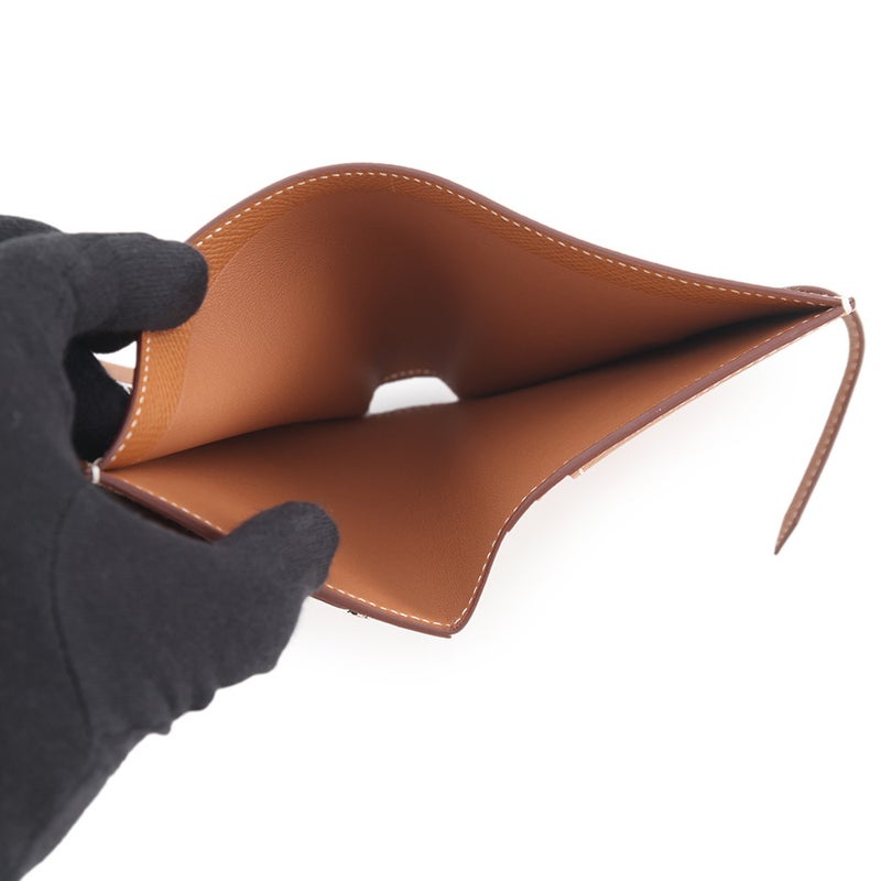 エルメス 二つ折り財布 ベアンコンパクト ゴールド/シルバー金具 エプソン G刻印