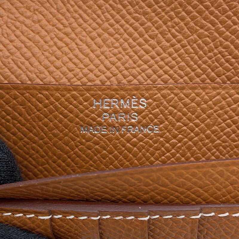 エルメス 二つ折り財布 ベアンコンパクト ゴールド/シルバー金具 エプソン G刻印