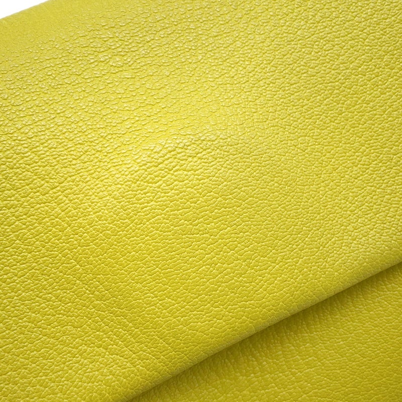 エルメス クラッチバッグ オプリ ライム/シルバー金具 シェブルミゾル A刻印 シェーブル