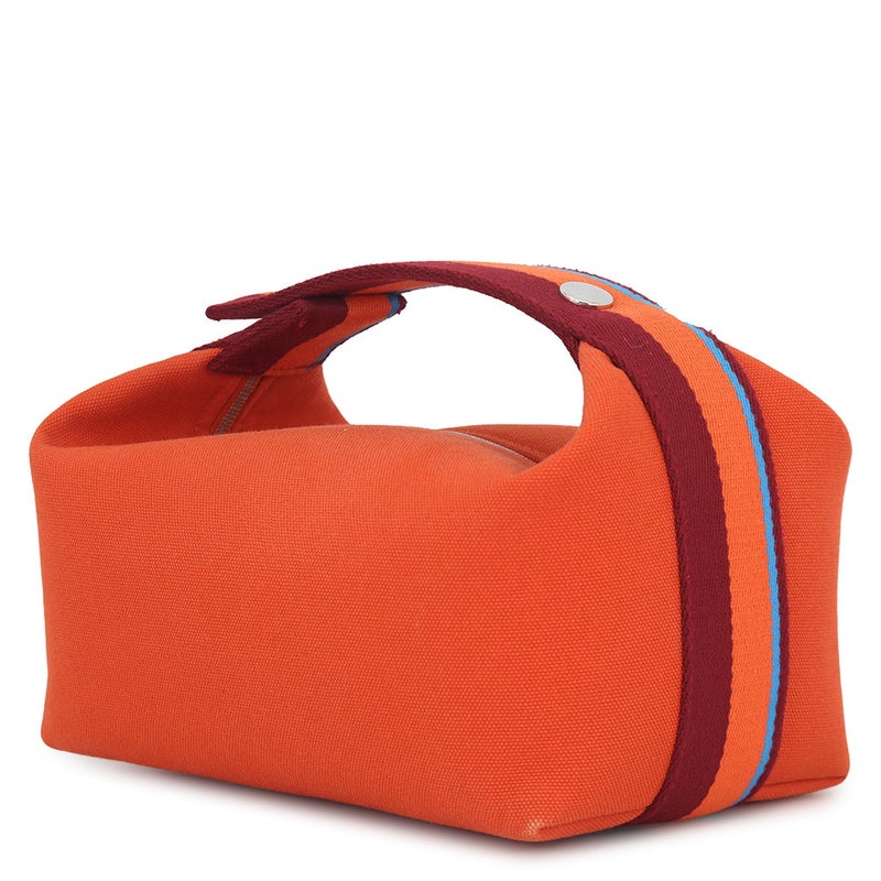 エルメス ポーチ ブリッド・ア・ブラック・HパヴィヨンPM オランジュ・フー/シルバー金具 キャンバス HERMES バッグ 小物入れ