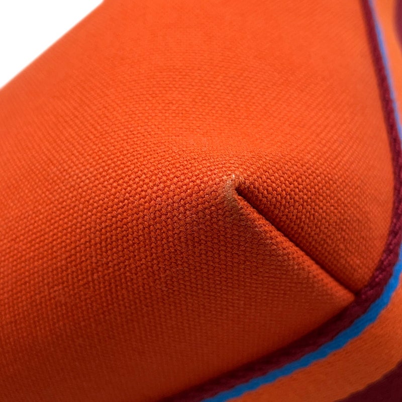 エルメス ポーチ ブリッド・ア・ブラック・HパヴィヨンPM オランジュ・フー/シルバー金具 キャンバス HERMES バッグ 小物入れ