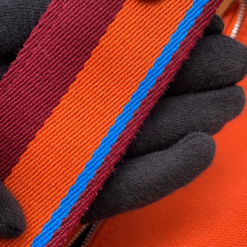 エルメス ポーチ ブリッド・ア・ブラック・HパヴィヨンPM オランジュ・フー/シルバー金具 キャンバス HERMES バッグ 小物入れ
