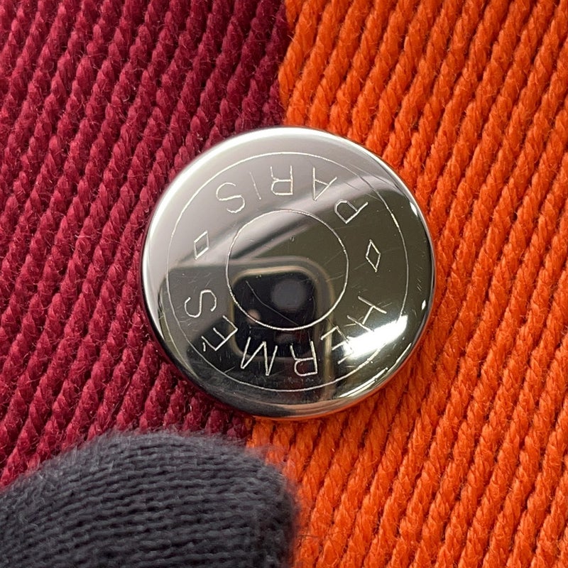 エルメス ポーチ ブリッド・ア・ブラック・HパヴィヨンPM オランジュ・フー/シルバー金具 キャンバス HERMES バッグ 小物入れ