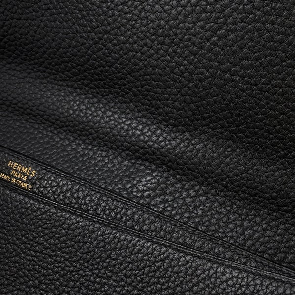 エルメス ビジネスバッグ サックアデペッシュ38 ブラック/ゴールド金具 トゴ B刻印 黒 メンズ