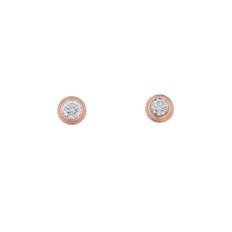 カルティエ ピアス カルティエ ダムール イヤリング ミディアムモデル ダイヤモンド 2P 計0.26ct K18PGピンクゴールド B8041500