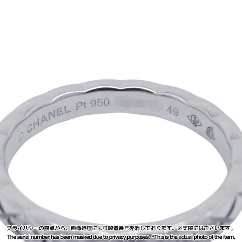 シャネル リング ココクラッシュ コレクション マリッジリング スモール ダイヤ 5P 計約0.10ct Pt950プラチナ サイズ49 J11355 指輪