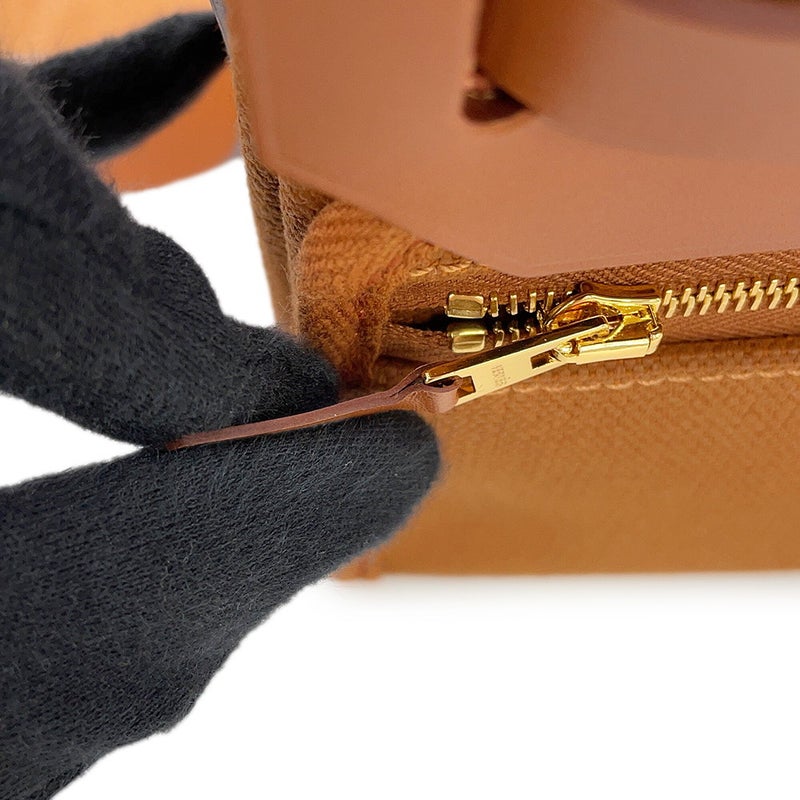 エルメス ショルダーバッグ エールバッグジップ ミニ フォーヴ/ゴールド金具 トワルアッシュ/ヴァッシュハンター G刻印