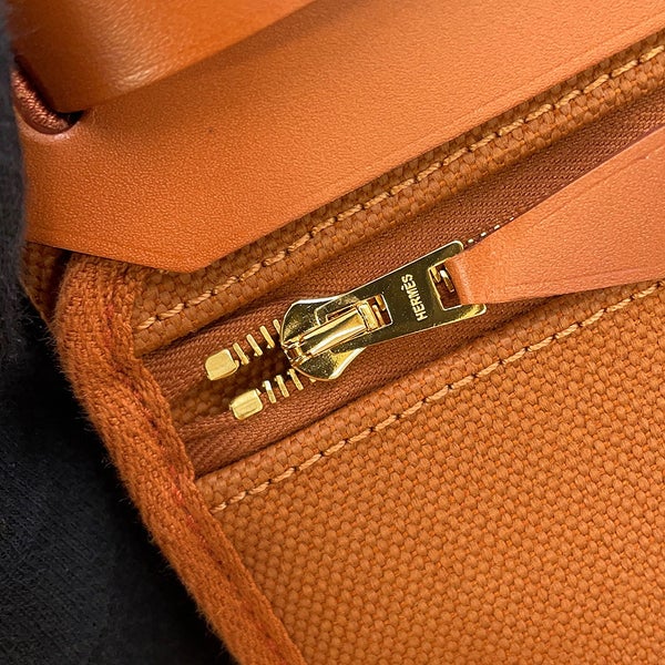 エルメス ショルダーバッグ エールバッグジップ ミニ フォーヴ/ゴールド金具 トワルアッシュ/ヴァッシュハンター G刻印