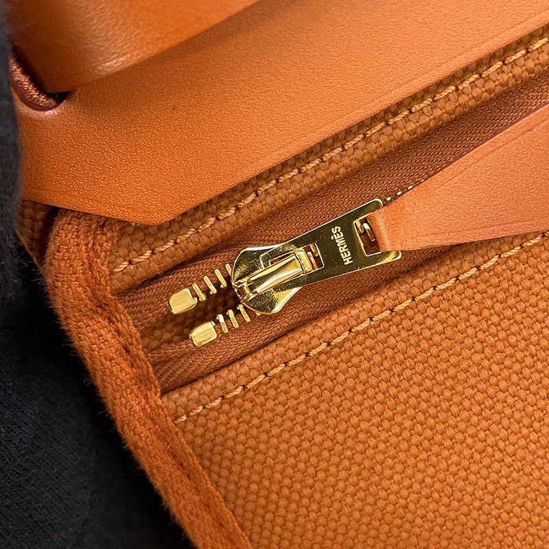 エルメス ショルダーバッグ エールバッグジップ ミニ フォーヴ/ゴールド金具 トワルアッシュ/ヴァッシュハンター G刻印