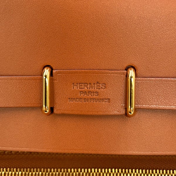 エルメス ショルダーバッグ エールバッグジップ ミニ フォーヴ/ゴールド金具 トワルアッシュ/ヴァッシュハンター G刻印