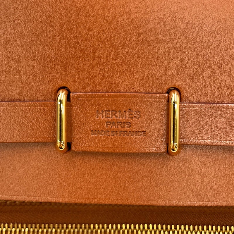 エルメス ショルダーバッグ エールバッグジップ ミニ フォーヴ/ゴールド金具 トワルアッシュ/ヴァッシュハンター G刻印