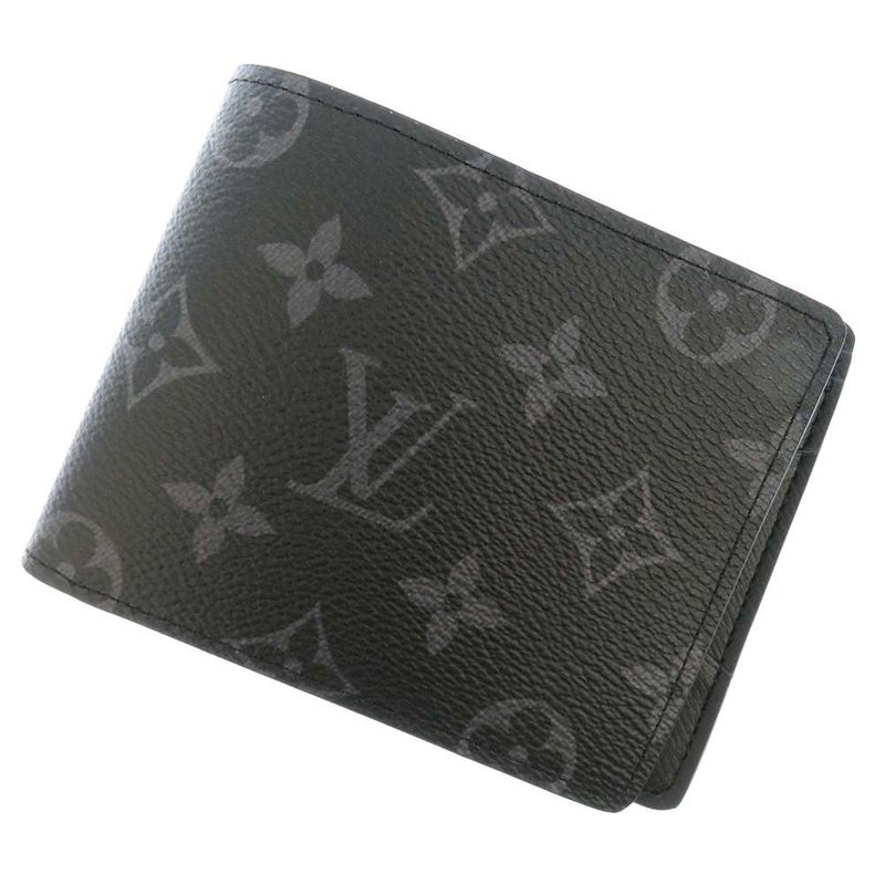 ルイヴィトン 二つ折り財布 モノグラム・エクリプス ポルトフォイユ・ミュルティプル M61695 LOUIS VUITTON 黒