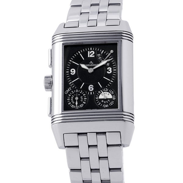 ジャガールクルト レベルソ グランド GMT Q3028120 JAEGER-LECOULTRE 腕時計 シルバー/黒文字盤